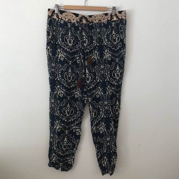 Navy and gold trousers - Picture 2 of 3